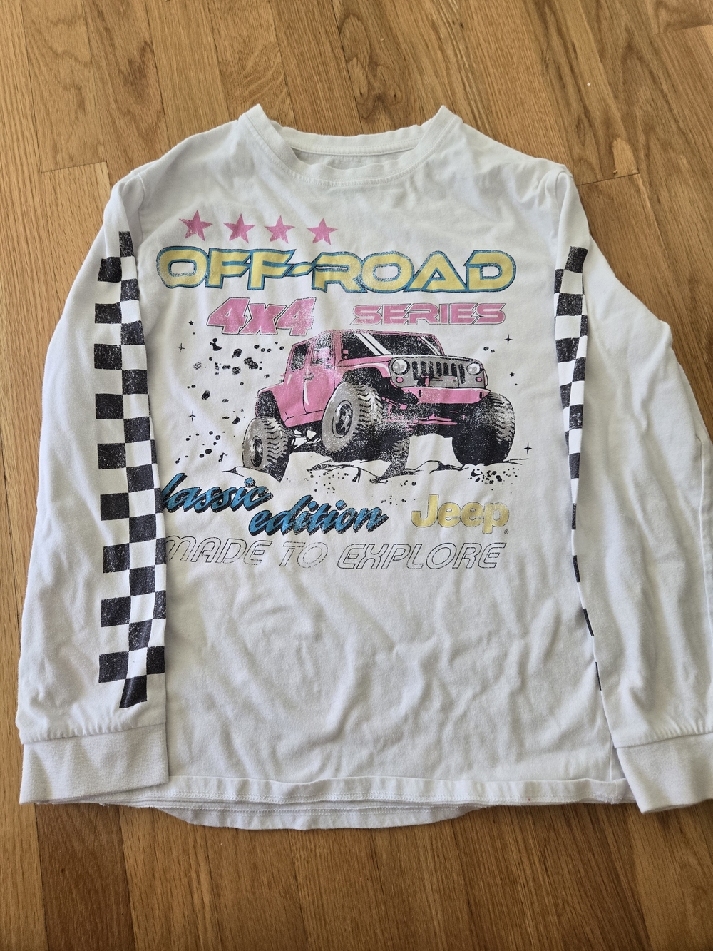 Jeep Off-Road Pink Graphic Long Sleeve Kids Top